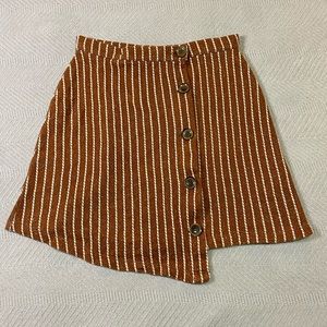 UO Ellie striped side button mini skirt